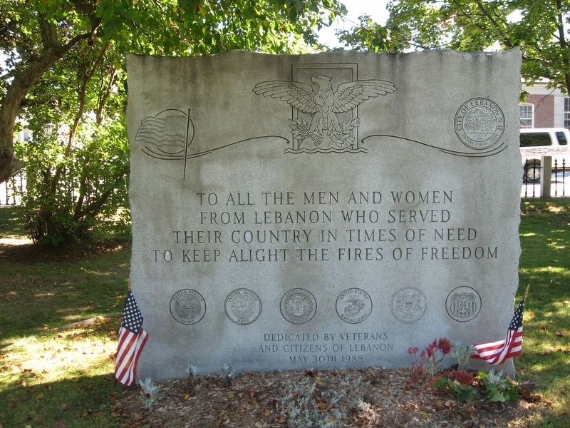 Lebanon Veterans Monument image. Click for full size.
