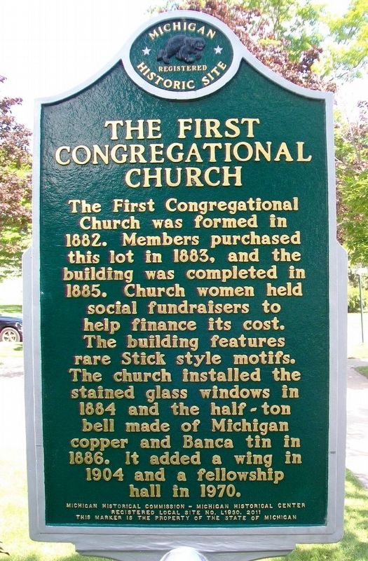 The First Congregational Church Marker image. Click for full size.