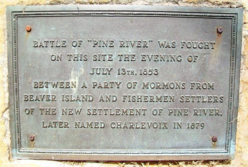 Battle of "Pine River" Marker. Click for full size. Battle of "Pine River" Marker image. Click for full size.