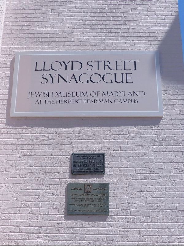 Lloyd Street Synagogue Marker. Click for full size. Lloyd Street Synagogue Marker image. Click for full size.