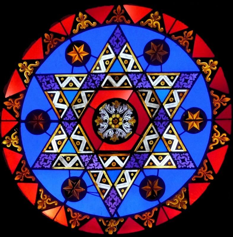 Star of David Stained Glass Window. Click for full size. Star of David Stained Glass Window image. Click for full size.