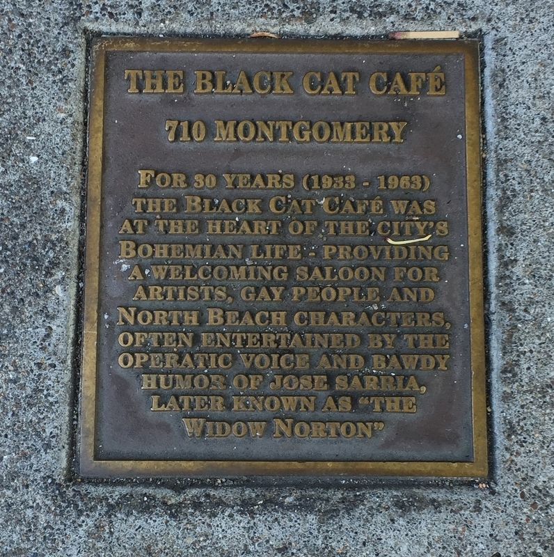 The Black Cat Caf� Marker image. Click for full size.