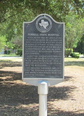 Terrell State Hospital Marker image. Click for full size.