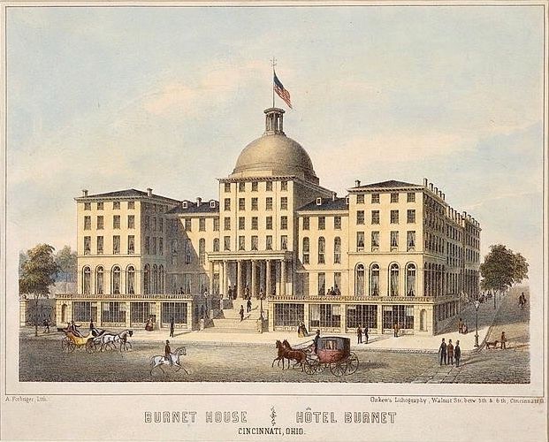 <i>Burnet House ; Hôtel Burnet, Cincinnati, Ohio</i> image. Click for full size.
