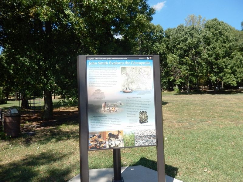Captain John Smith explores the Chesapeake Marker-Panel 2. Click for full size. Captain John Smith explores the Chesapeake Marker-Panel 2 image. Click for full size.