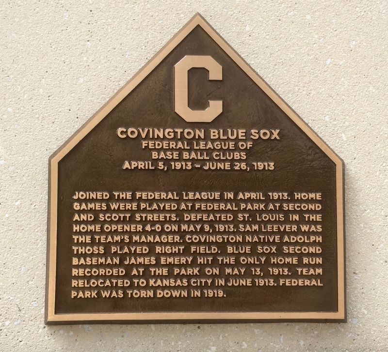Covington Blue Sox Marker image. Click for full size.