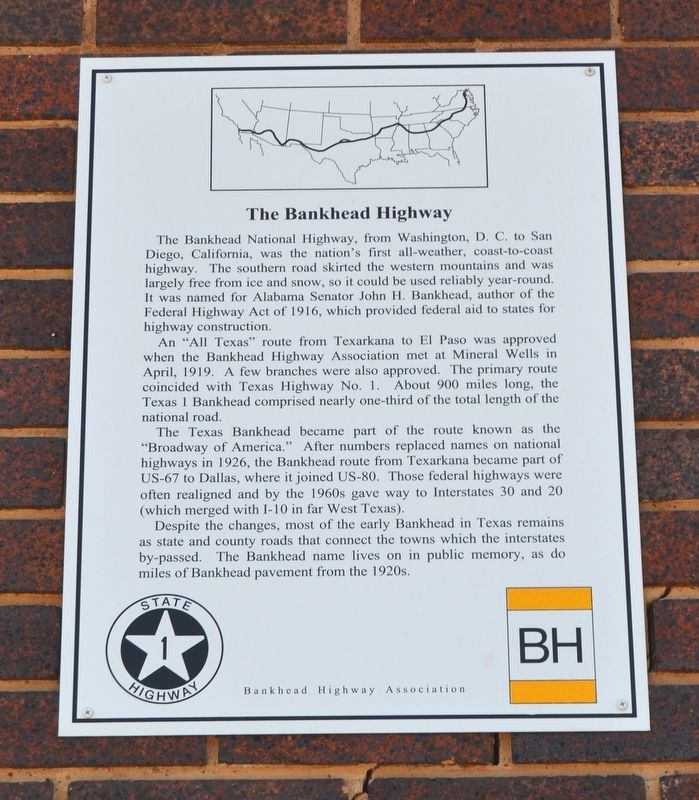 The Bankhead Highway Marker image. Click for full size.