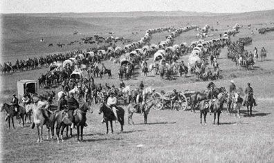 Custer Expedition's supply wagon image. Click for full size.