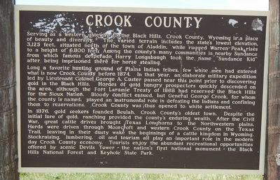 Crook County Marker image. Click for full size.