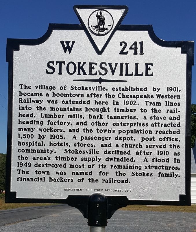 Stokesville Marker image. Click for full size.