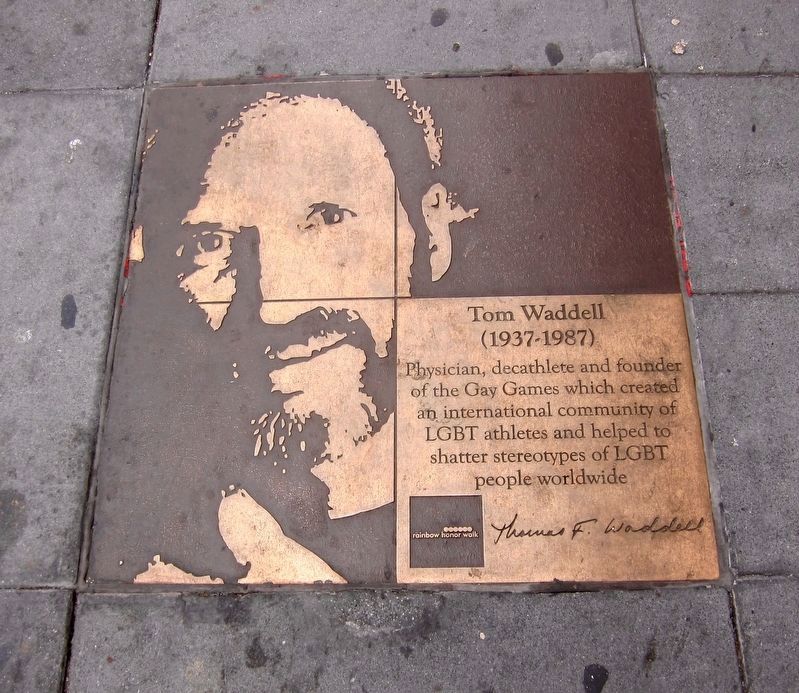 Tom Waddell Marker. Click for full size. Tom Waddell Marker image. Click for full size.