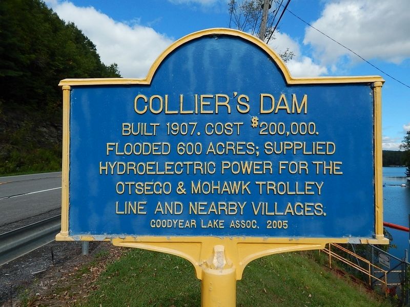 Colliersville Dam Marker image. Click for full size.