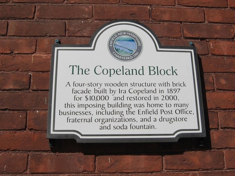 The Copeland Block Marker. Click for full size. The Copeland Block Marker image. Click for full size.