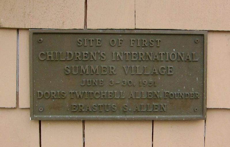 First Children's International Summer Village Marker image. Click for full size.