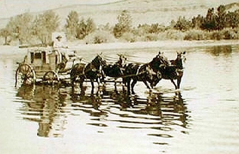 Deadwood Stage crossing the Cheyenne, image. Click for full size.