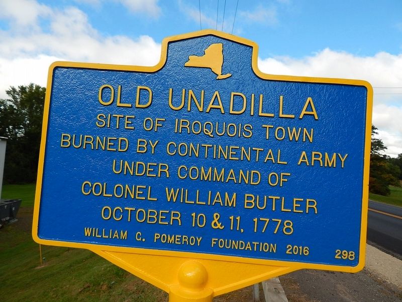 Old Unadilla Marker image. Click for full size.
