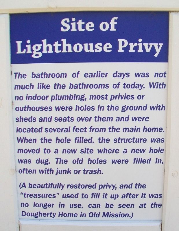 Site of Lighthouse Privy Marker image. Click for full size.