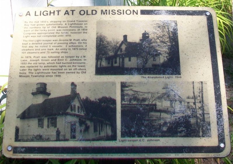 A Light at Old Mission Marker image. Click for full size.
