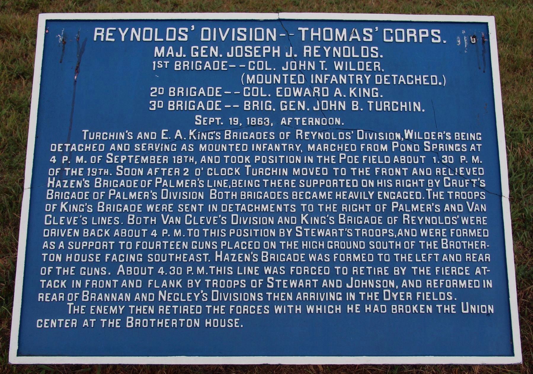 Reynolds' Division Marker image. Click for full size.