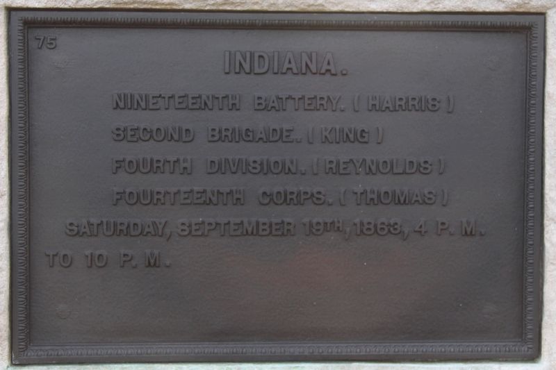19th Indiana Battery Marker image. Click for full size.