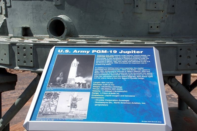 U. S. Army PGM-19 Jupiter Marker image. Click for full size.