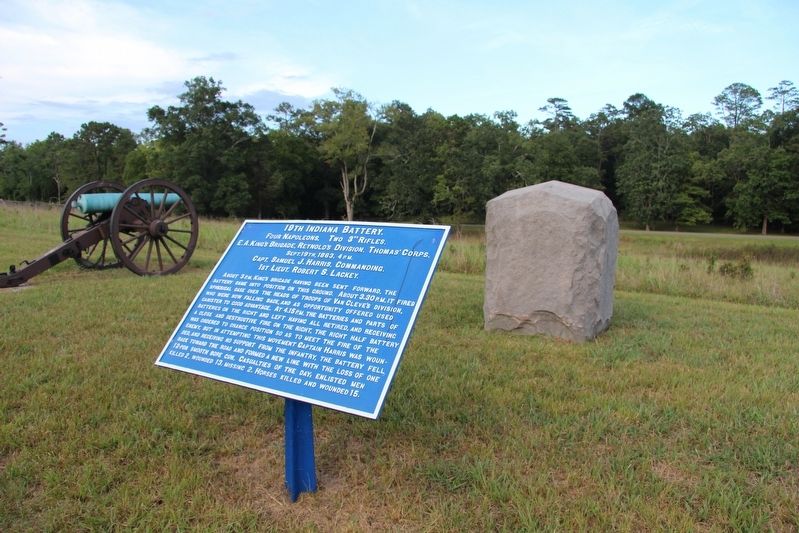 19th Indiana Battery Marker. Click for full size. 19th Indiana Battery Marker image. Click for full size.