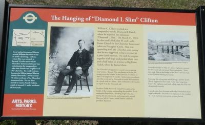 Hanging of Diamond L. Slim Clifton Marker image. Click for full size.