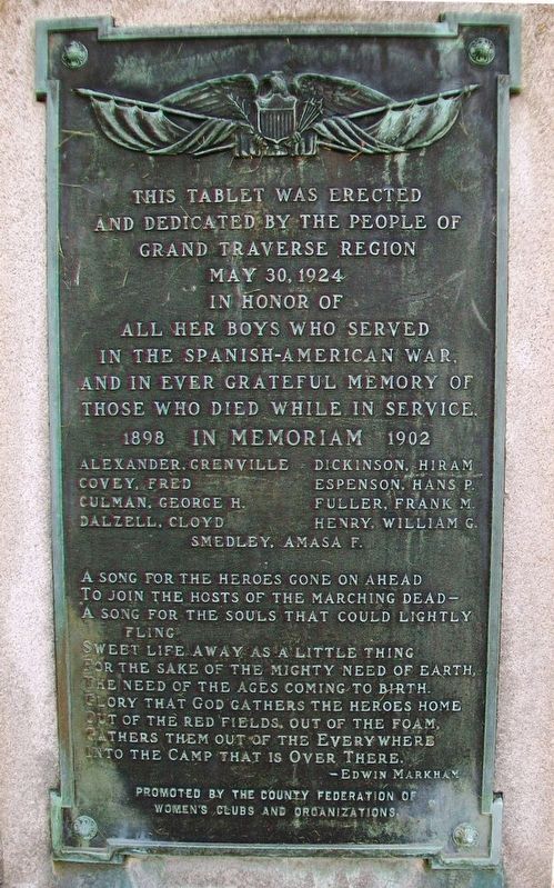 Spanish-American War Memorial Marker image. Click for full size.
