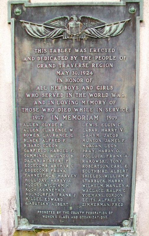 World War Memorial Marker. Click for full size. World War Memorial Marker image. Click for full size.