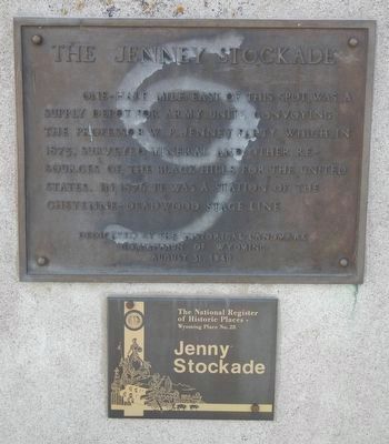 The Jenney Stockade Marker image. Click for full size.