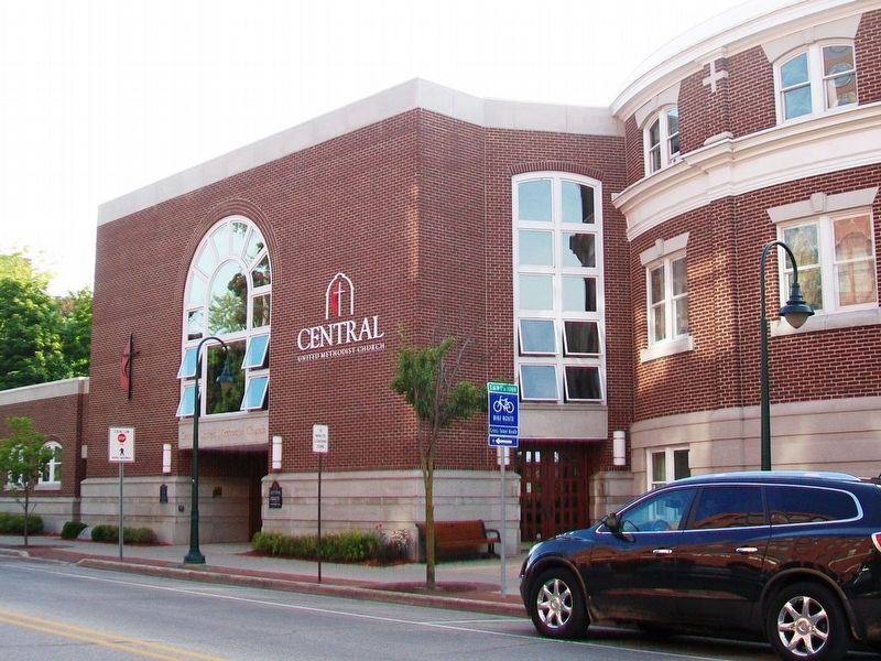 Central United Methodist Church and Marker image. Click for full size.