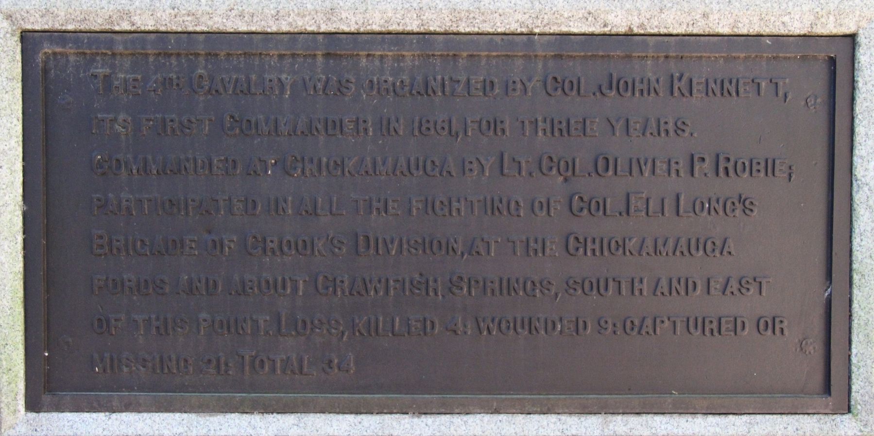4th Ohio Cavalry Marker image. Click for full size.