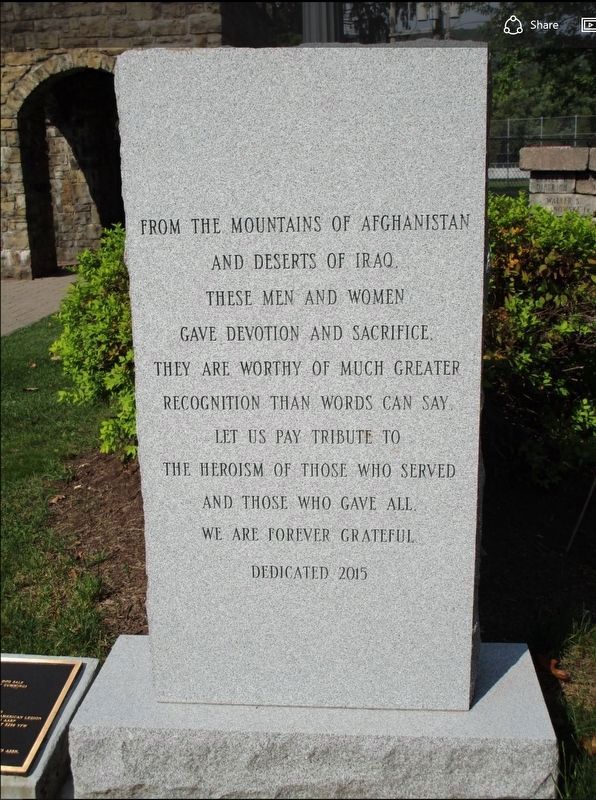 Salamanca Afghanistan Iraq Memorial. Click for full size. Salamanca Afghanistan Iraq Memorial image. Click for full size.