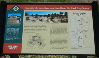 Along the Cheyenne to Deadwood Stage: Hat Creek Stage Station Marker image. Click for full size.
