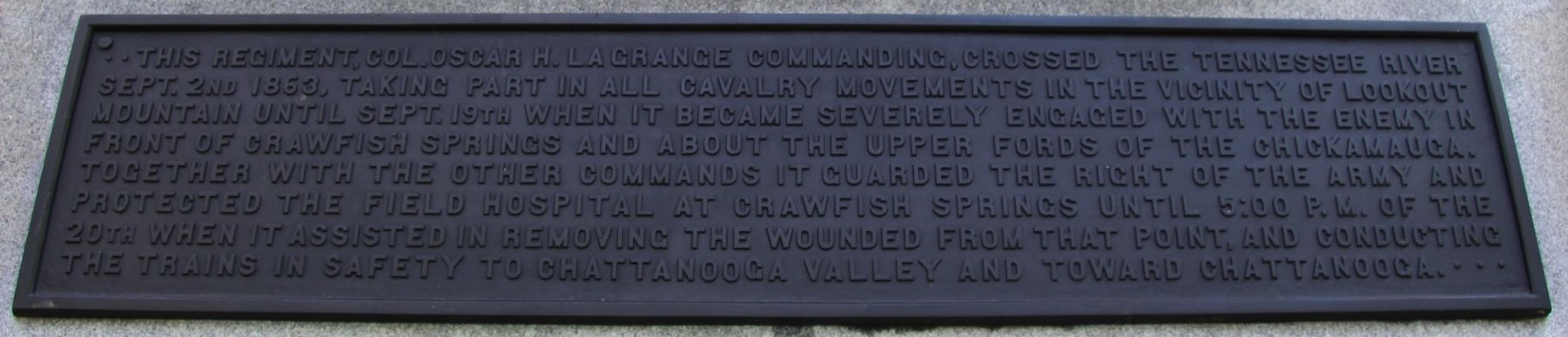 1st Wisconsin Cavalry Marker image. Click for full size.