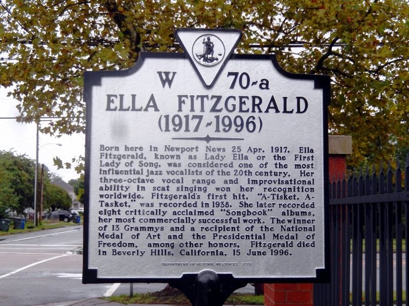 Ella Fitzgerald Marker image. Click for full size.
