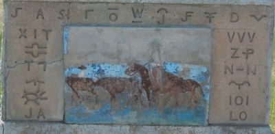 Texas Trail - 1866 - 1897 Marker (detail). Click for full size. Texas Trail - 1866 - 1897 Marker (detail) image. Click for full size.
