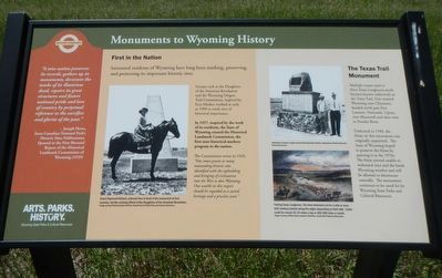 Monuments to Wyoming History Marker image. Click for full size.
