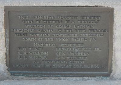 Second Plaque on the George Lathrop Marker image. Click for full size.