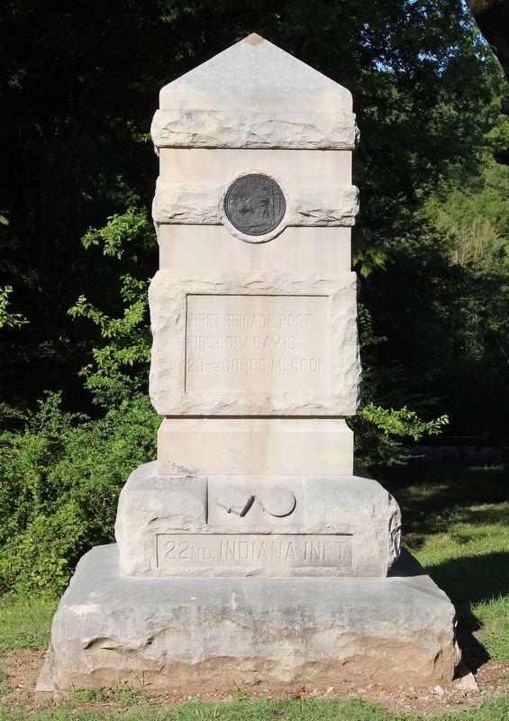22nd Indiana Infantry Marker image. Click for full size.