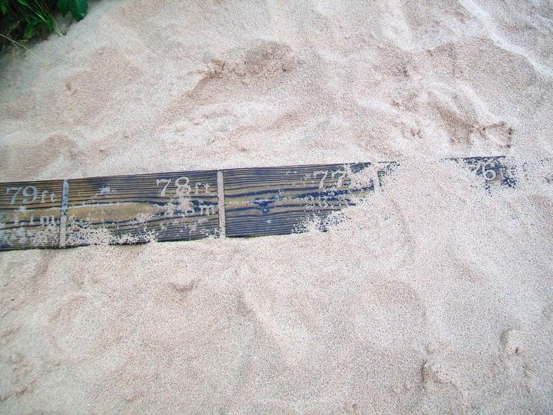 The Moving Dune Measuring Board. Click for full size. The Moving Dune Measuring Board image. Click for full size.