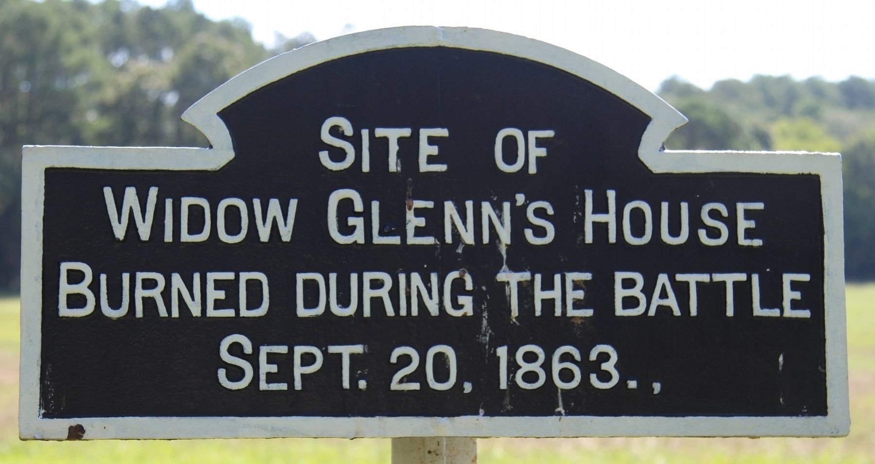 Widow Glenn's House Site Marker image. Click for full size.