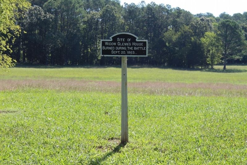 Widow Glenn's House Site Marker image. Click for full size.