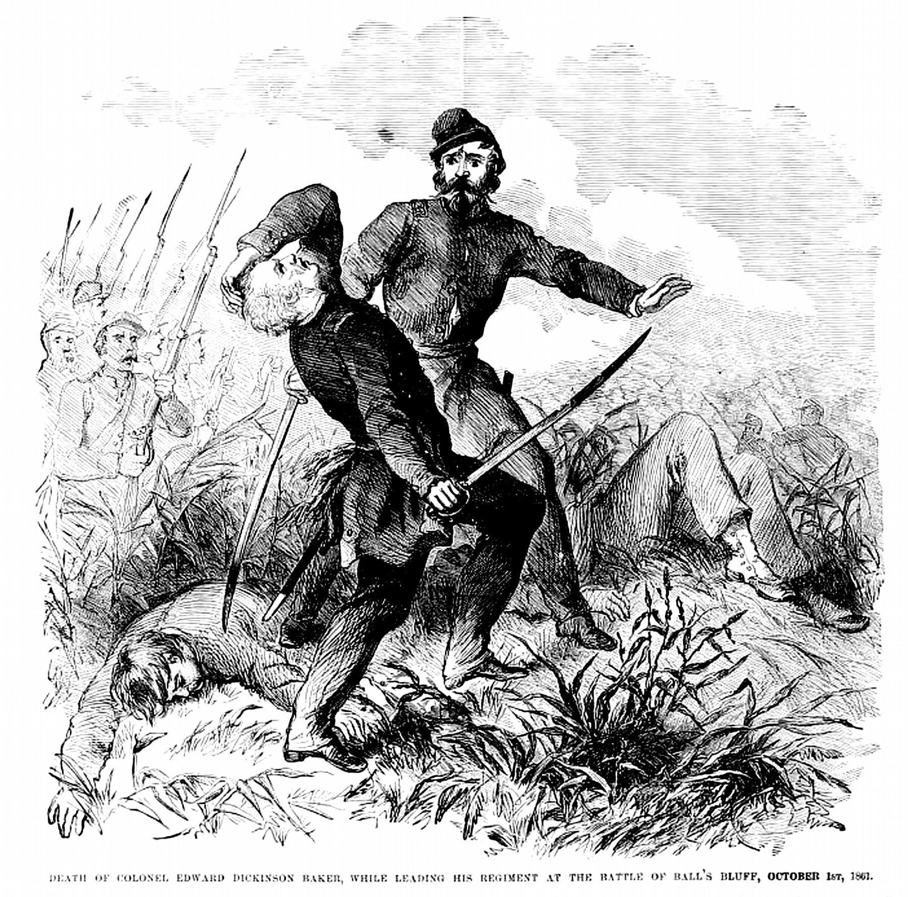 The Death of Colonel Edward Dickinson Baker image. Click for full size.