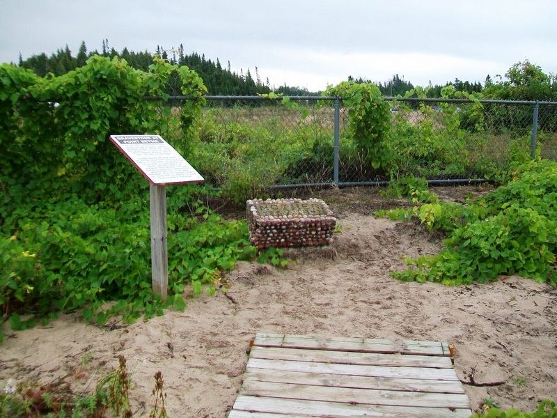Gravestone at Point Betsie and Marker. Click for full size. Gravestone at Point Betsie and Marker image. Click for full size.
