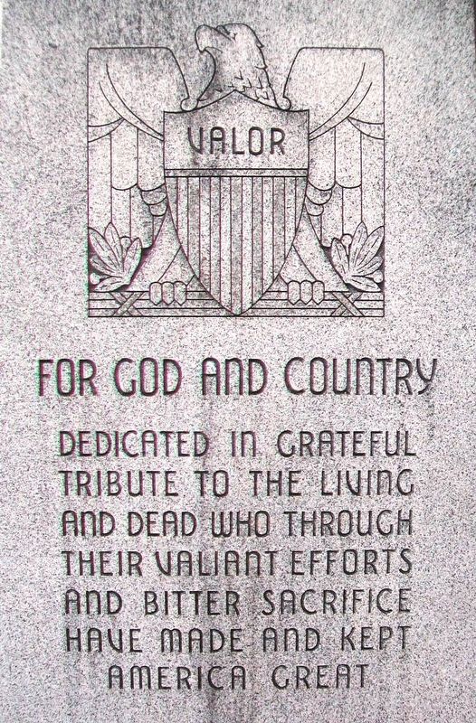 War Memorial Marker. Click for full size. War Memorial Marker image. Click for full size.
