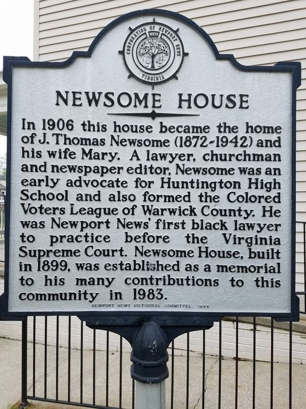 Newsome House Marker image. Click for full size.