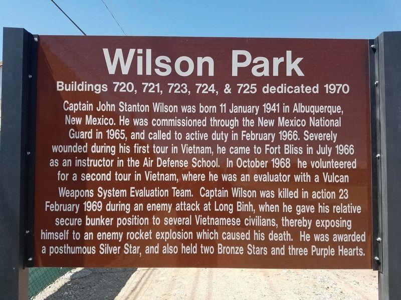 Wilson Park Marker image. Click for full size.