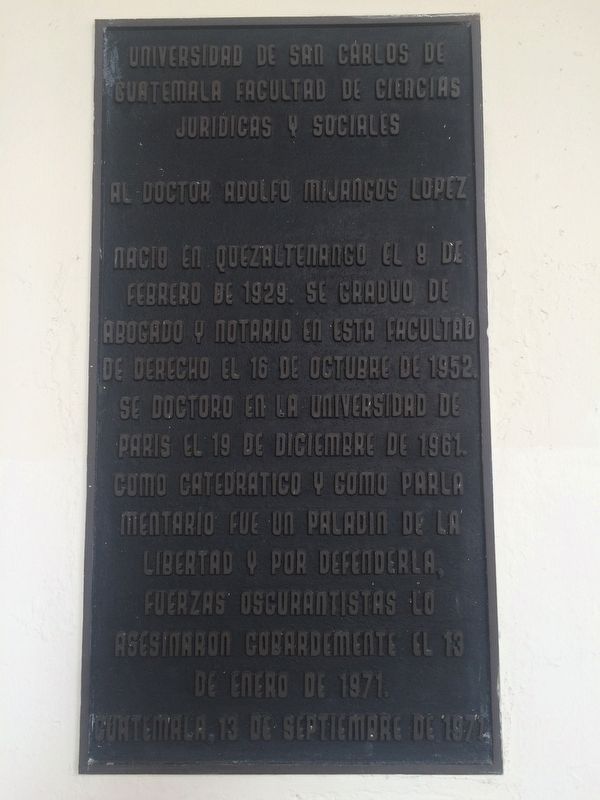Doctor Adolfo Mijangos L�pez Marker image. Click for full size.