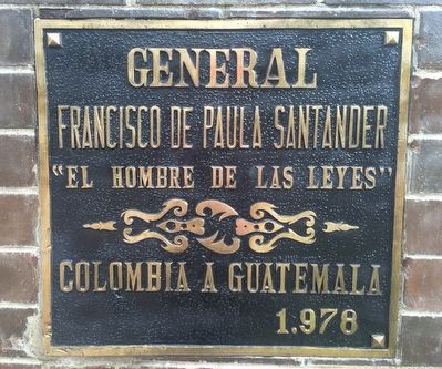 General Francisco de Paula Santander Marker. Click for full size. General Francisco de Paula Santander Marker image. Click for full size.
